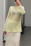 SWAYING/KNIT Paper Yarn Top SW212SZ39 Green PS23